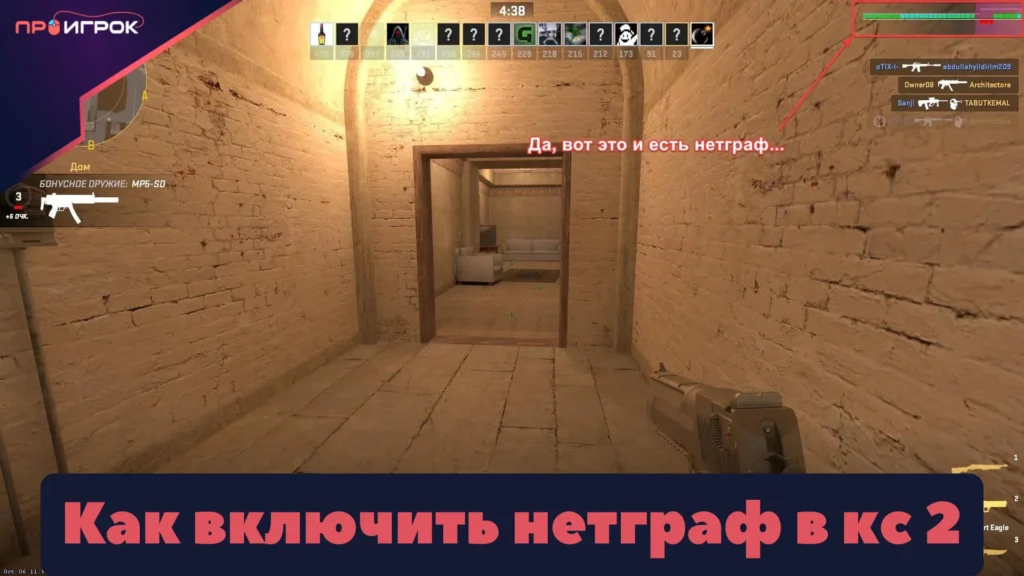 как включить нетграф в кс 2