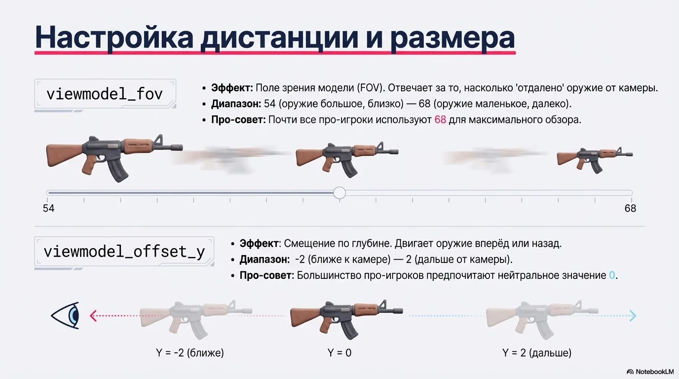Настройка дистанции и размера рук в кс 2