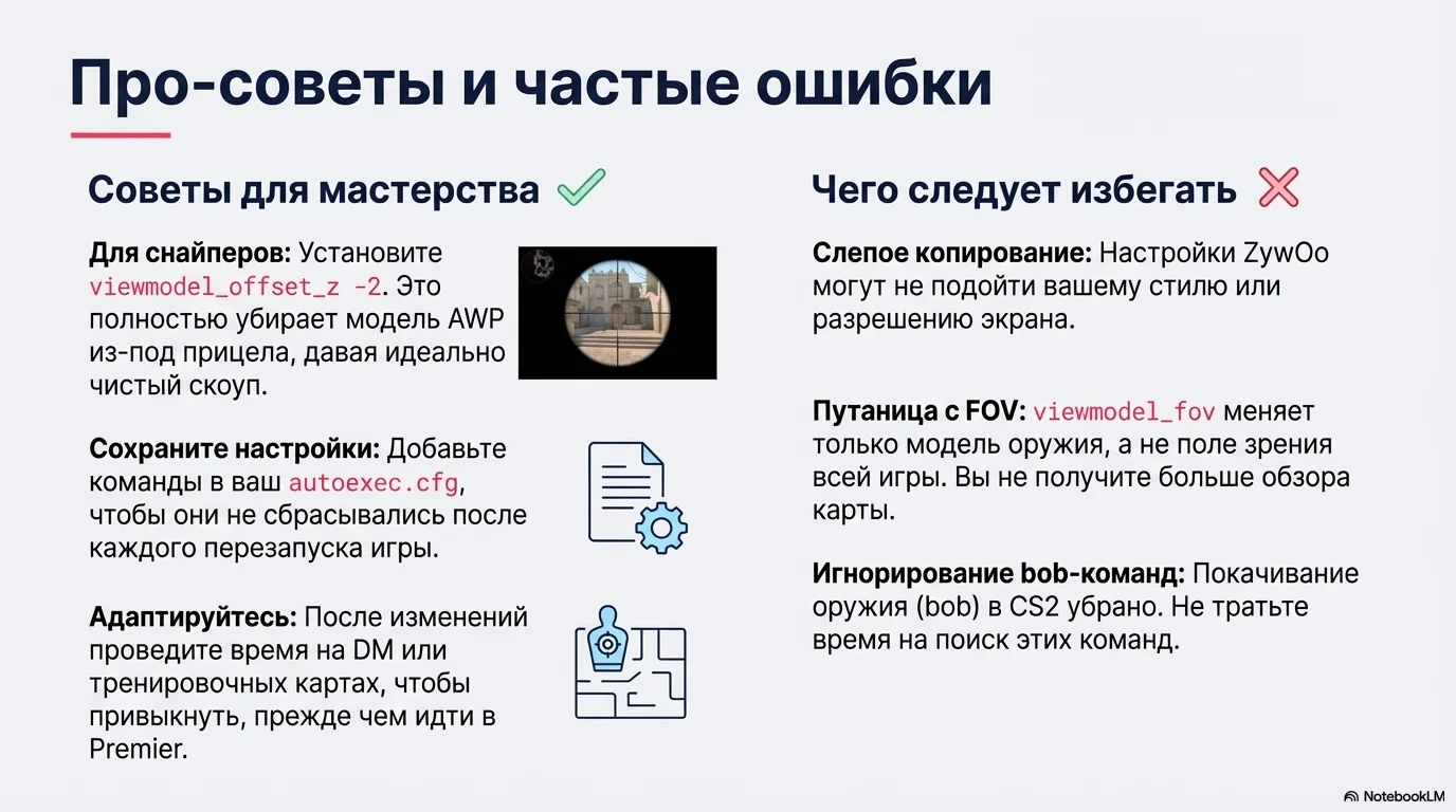 советы и ошибки настройки