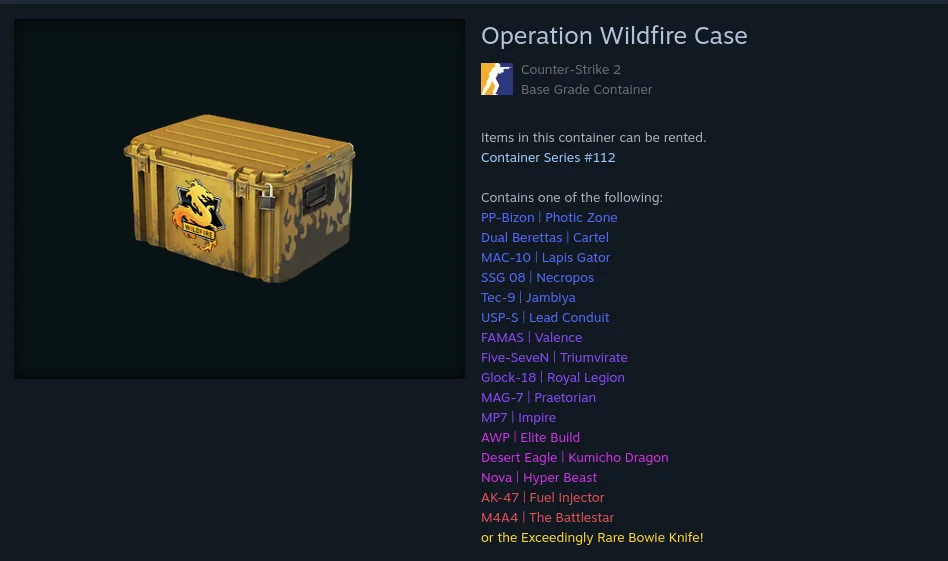Кейс Operation Wildfire Case в кс 2