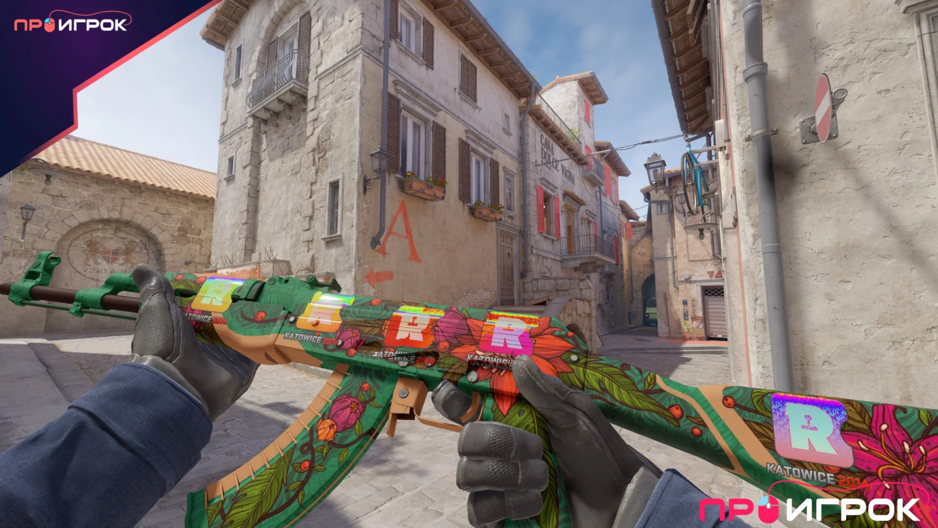 AK-47 Wild Lotus с наклейками Reason Holo в кс 2